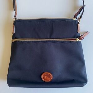 Like new Dooney and Bourke Nylon Crossbody, black and red